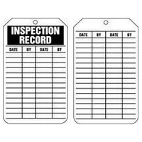 Accuform Signs TRS307CTP Accuform Signs 5 7/8\" X 3 1/8\" PF Cardstock Record Tag \"Inspection Record\" (25 Per Package)